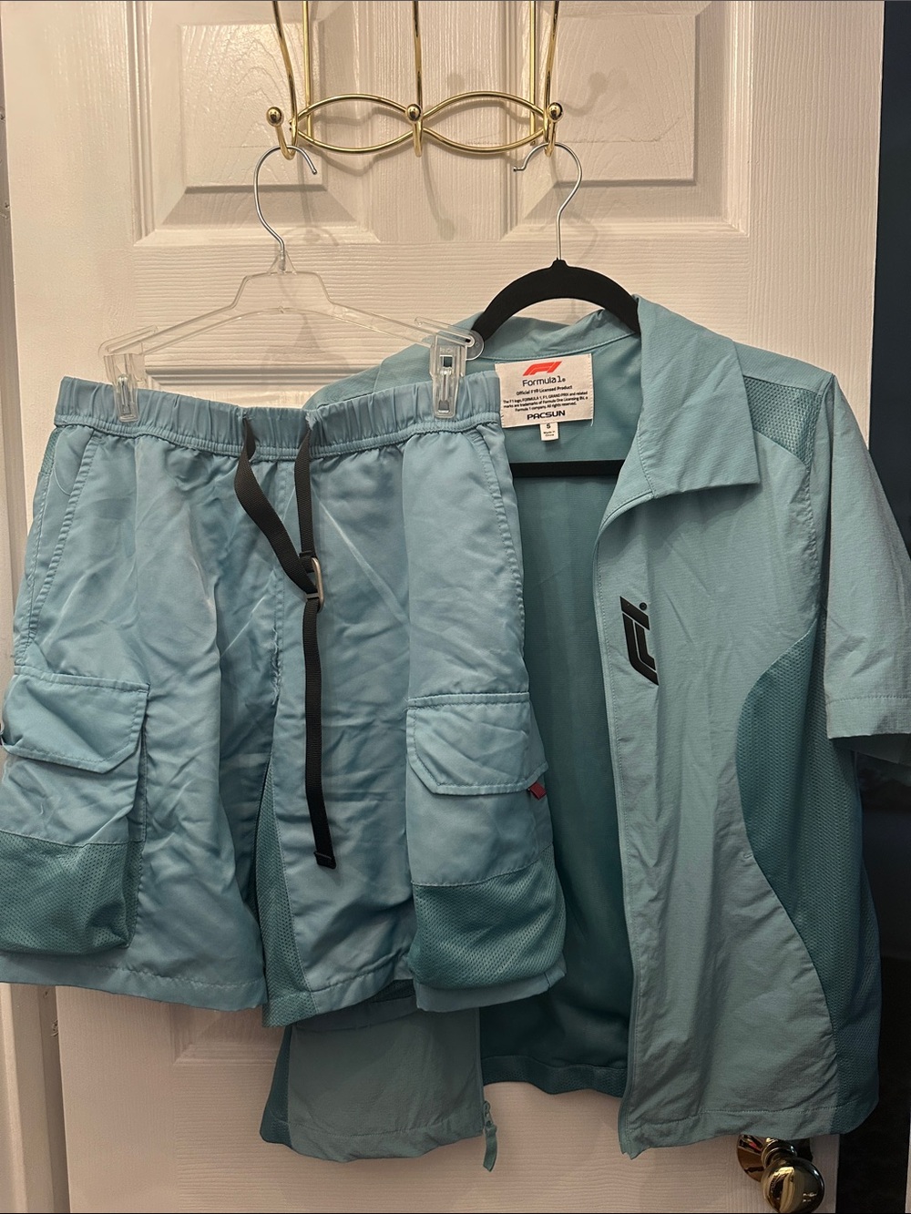 PacSun Aqua Cargo Shorts with Drawstring Size S